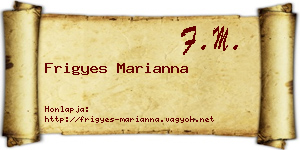 Frigyes Marianna névjegykártya